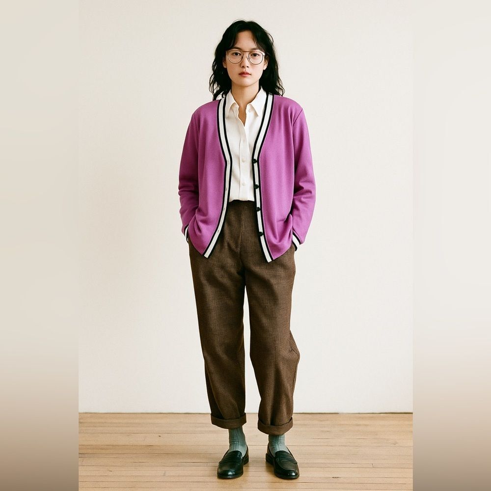 Exclusively Misook Cardigan Sweater Size XL